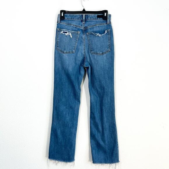 Abercrombie & Fitch Jeans Womens 28 Zoe Ankle Straight Distressed Ripped Stretch - Picture 4 of 6